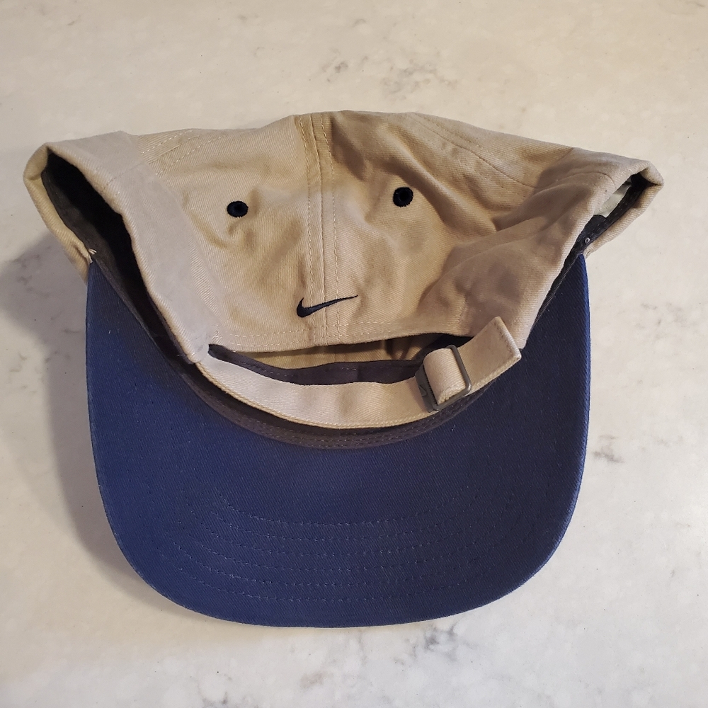 Vintage Disney Nike Golf Dri-FIT Tan & Navy Blue Hat - Picture 7 of 10